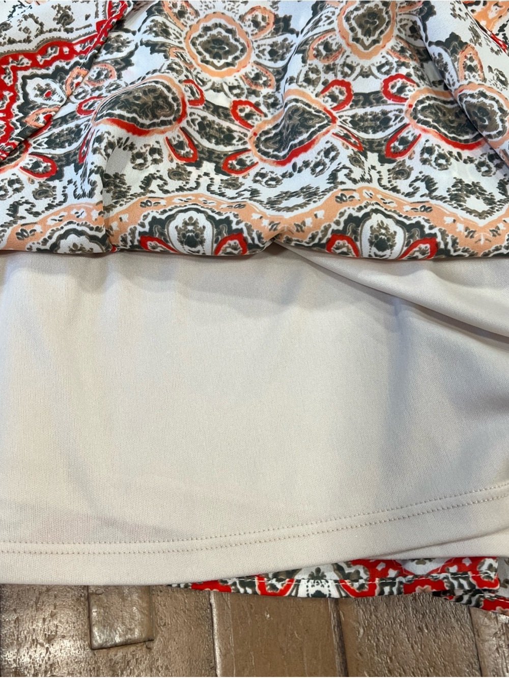 Show Me Your Mumu Dress Small La Quinta Trapeze Mini Ikat Red Boho Summer Print - Picture 7 of 9